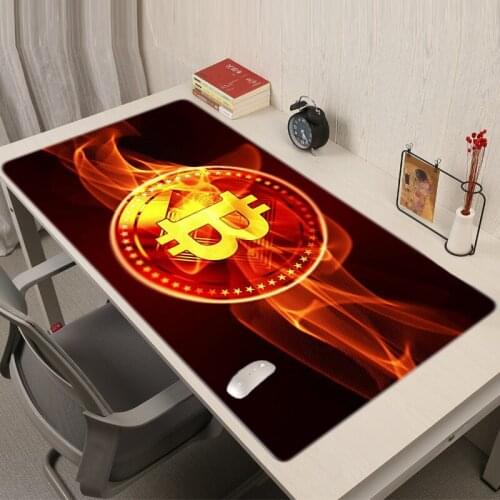 Bitcoin Gaming Pc Gamer Full Barato Anime Mouse Pad 900x400mm Mouse Mats Xxl Mousepad Kawaii Accessories Office Carpet Asus Rog