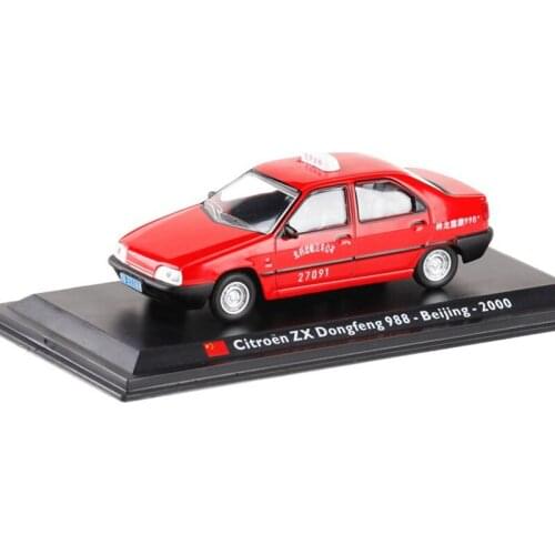 Diecast 1/43 DF Citroen Fukang 2000 Beijing Taxi Alloy Simulation Car Model Collection Display Souvenir Gift Toys for Boys