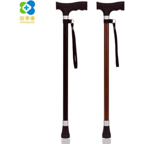ANXIAOKANG Safe Reliable Old Man Crutches Retractable Wear-resistant Multi-function T Handle Cane Telescopic Stick for Elderly
