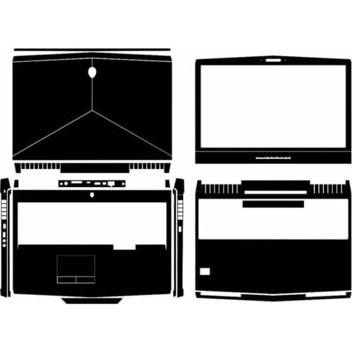 KH Laptop Sticker Skin Decals Cover Protector Guard for Dell Alienware m17 2016 NO Tobii Eye Tracking