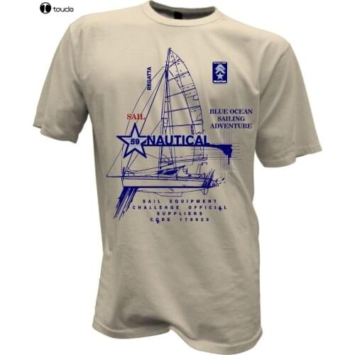 Sailing Segeln Sailboat Anchor Water Sports Holiday Sailing Club Nautical Boat 2019 New Fashion Round Neck Men Tees Neon T Shirt