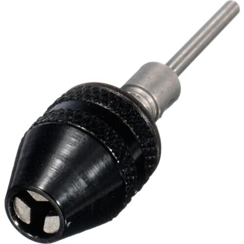 0.3-4mm Keyless Drill Chuck Electric Grinder Adapter with 3mm Connecting Rod for Dremel