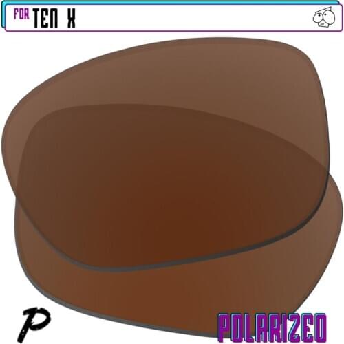 EZReplace Polarized Replacement Lenses for - Oakley Ten X Sunglasses - Brown