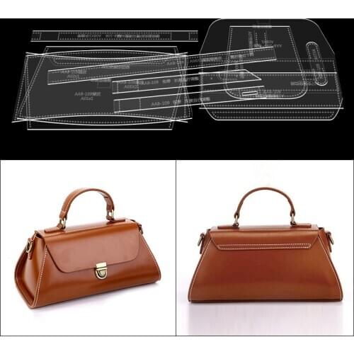 DIY leather handmade craft ladies handbag shoulder bag Messenger bag sewing pattern drawing design template