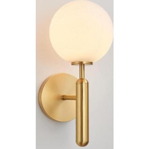 Nordic Glass Dome Wall Lamp Modern Living Room Bedroom Bedside Sconce Wall Lights Bed Decoration Night Light Fixture intdoor