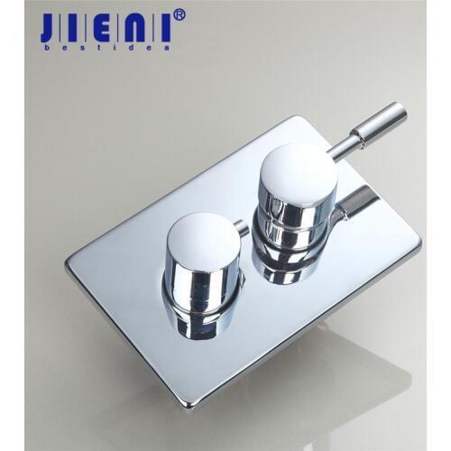 JIENI (G1/2) Solid Brass Shower Mixing Valve Divert Switch Valve Adjust the Mixing Water Control Valve