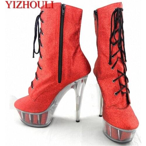 Brides wedding shoes shoes, 15 cm sexy pole dance, super thick ribs boots Dance Shoes