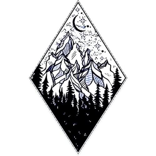 Creative Forest Mountain Cartoon Color Car Stickers Pvc Personality Fun Body Window Exquisite Waterproof Decal Decoration