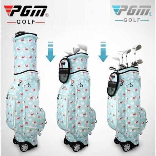 Pgm Traveling Golf Multi-Purpose Trolley Bag Golf Clubs Hard Bag With Stand Wheels Printing Golf Cart Bag Staff Golf Bags D0476