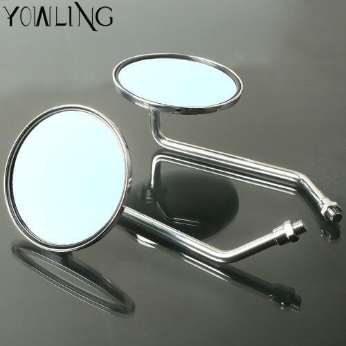 Universal Silver Motorcycle Mirror Motorbike Side Mirror Accessories Mirrors Rearview Mirror 8mm 10mm For yamaha Honda Suzuki