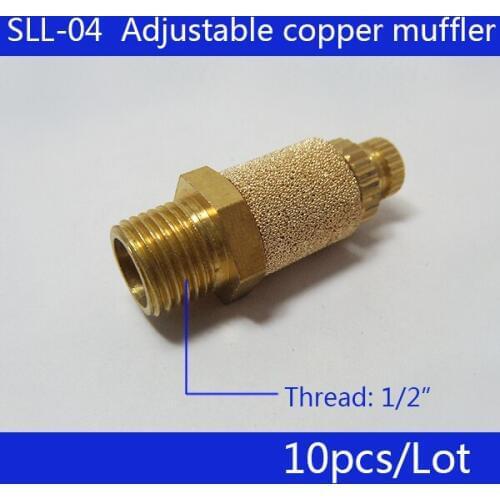 10pcs/lot Series throttle silencer SLL-04,Thread 1/2" copper silencer