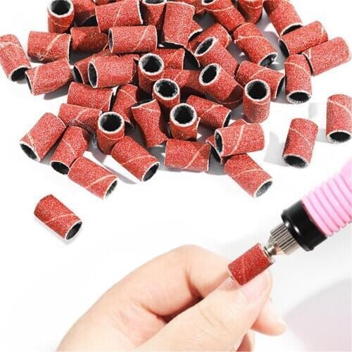 100pcs 80''/120''/180" Nail Art Sanding Bands Gel Polish Remover Tool Accessory for Electric Nail Machine Nail Drill Bits