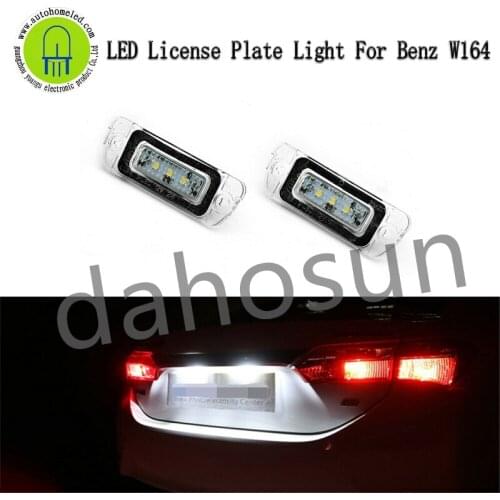 2Pcs Dahosun White LED License Plate Lights Fit for Mercedes Benz M-Class ML W164 3RD GL-Class X164