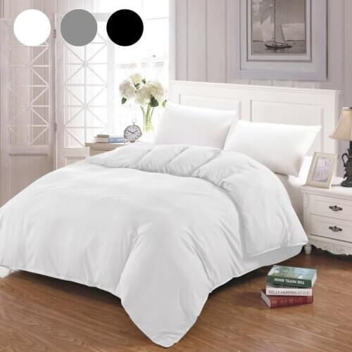 20Duvet Cover White Black Gray Comforter/Quilt/Blanket case Twin Full Queen King double single Bedding 220x240 200x200 150 Hot