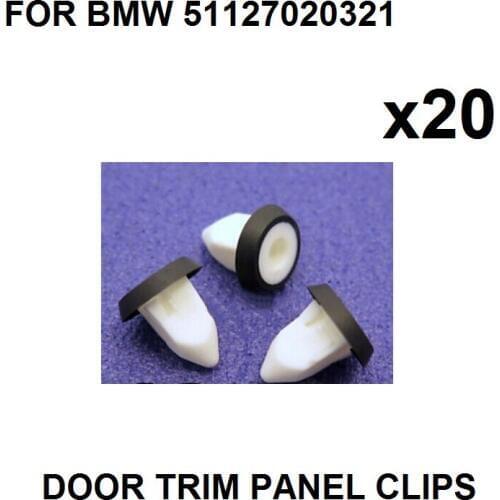 20x FOR BMW Bodywork & Trim Screw Grommets- Integrated rubber sealing washer
