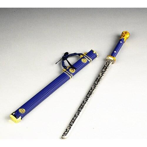 21.5cm 1/6 Miniature Weapon Spirit Cage Bai Yue Kui Tang Heng Knife Alloy Material 12'' Action Figure Weapon Model Decoration