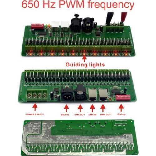 30 channel DMX decoder & driver 60A DC12-24V best DMX 512 controller panel for RGB led lights