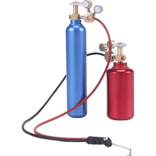 1:18 Scale Car Model Repair Scene Accessories Simulation Alloy Oxygen Cylinder & Metal Die-casting Acetylene Cylinder Gas Pump