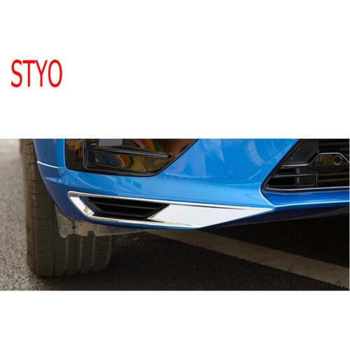 STYO For Volvo XC60 XC 60 2018 2019 ABS Chrome Car Front / Rear Foglight Fog Light Lamp Bezel Cover Trim