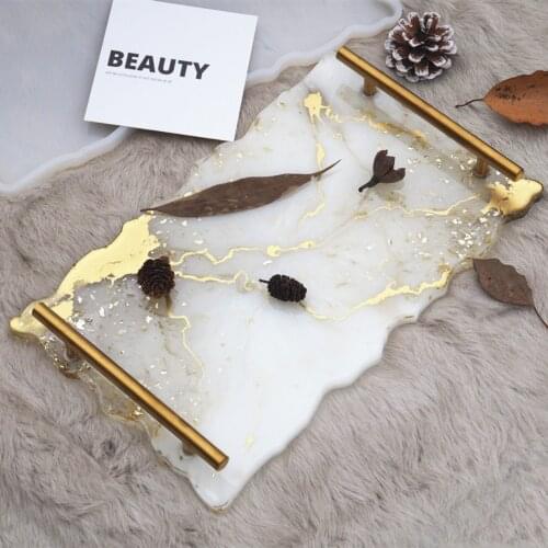 Large Silicone Tray Artist Mold Irregular Coasters Epoxy Resin Art Supplies Tray Epoxy Resin Molds DIY Material Package