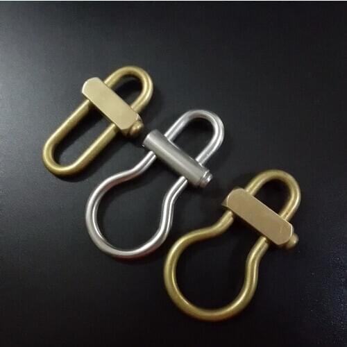 Pure Handmake Stainless Steel Key Chain Car Key Ring Creative Anti-lost Brass key chain