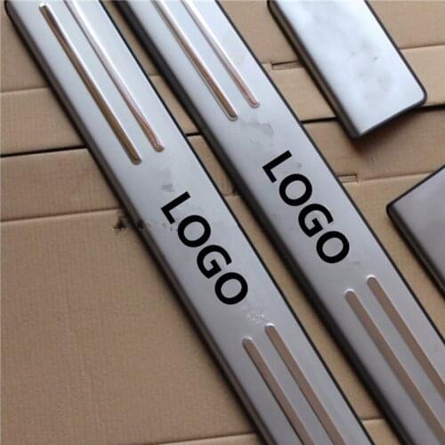 For Chevrolet Aveo Stainless Steel Scuff Plate Door Sill Ultrathin Threshold Strip Welcome Pedal Car Styling Accessories 4pcs