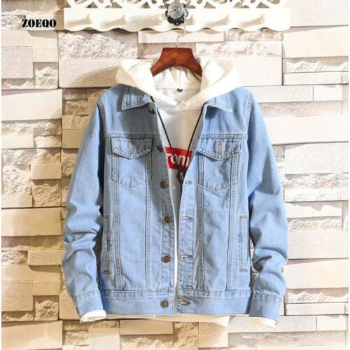 Denim Jacket men Autumn fashion Jeans Jacket Coat Male Slim Fit Casual Coats outwear jeans jacket and coats M-4XL