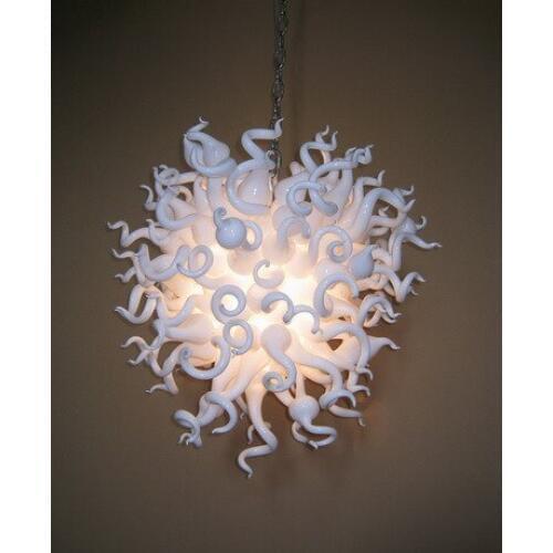 Elegant Wedding Decorative Chandelier Lamps Modern Hand Blown White Glass Luxury Chandelier Led Lighting