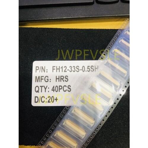 FH12-33S-0.5SH 33 Position FFC, FPC Connector Contacts, Bottom 0.020" (0.50mm) Surface Mount, Right Angle