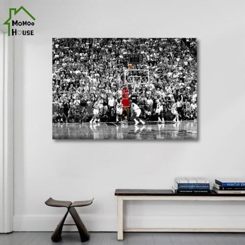 Michael Jordan Classic Key Shot In 1988 Chicago Bulls Wall Canvas Painting Sport Poster for Boys Room Decor Home Decoration