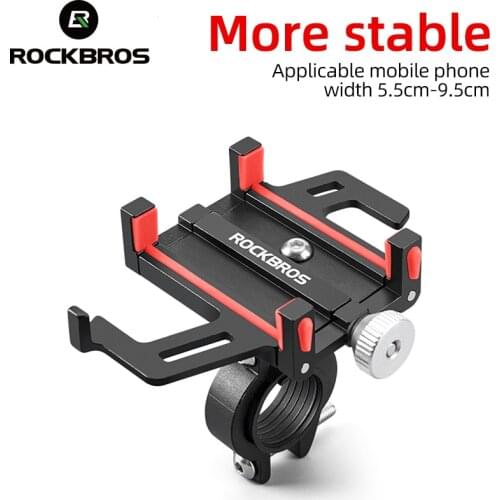 ROCKBROS +FREEBIES Motorcycle Bicycle Phone Mount Smartphone CNC Aluminum Alloy Bracket Five Claws Mechanical Bike Phone Holder