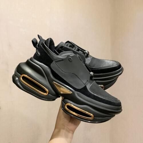 Luxury designer chunky sneakers casual shoes women lace thick-soled sneakers thick-soled stitching fashion all-match shoes women