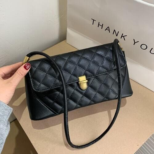 Embroidered Small Leather Bag Autumn/winter 2020 New Womens Fashion and All-round Design One-shoulder Armpit Bag