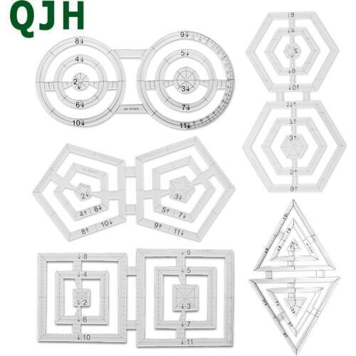 Multi-function Patchwork Ruler Acrylic Material Quilting Sewing Tools Accessories 5 Types Double Rulers For Drawing&Measuring