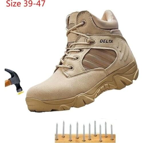 2019 Delta Leather Brand Mens Military Tactical Boots Desert Combat Army Travel Tacticos Botas Shoes Ankle boots (Size: 39-47)