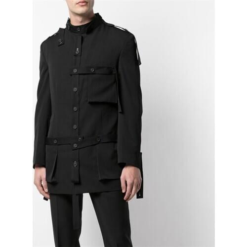 S-6XL!!2020 The spring and autumn personality youth leisure suit fashion men loose single suit with a thin coat