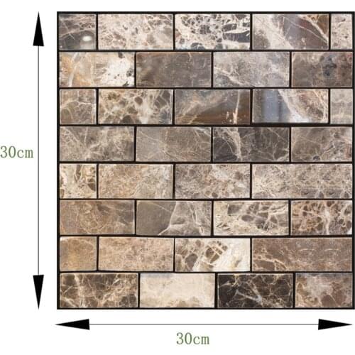 Retro 3D Imitation Brick Wall Stickers Home Decor DIY Self-adhesive PVC Simulation Tile Wallpaper Living Room Kitchen Art Decal