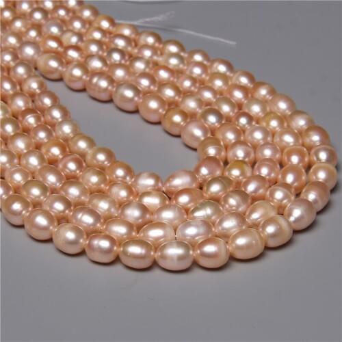 Real Pearls Natural Freshwater Cultured Pearl Loose Beads 14'' String for Jewelry Making DIY Bracelet Necklace 8-9mm Finding