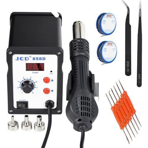New arrived Hot Air Soldering Station 220V/110V 700W hot air gun Electric Soldering Iron Kit quality DIY and SMD Rework8858
