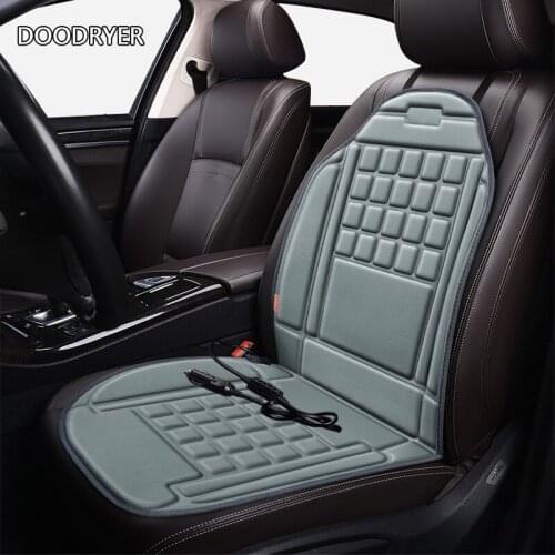 DOODRYER Heated car seat cover for Fiat all model Linea Bravo Ottimo Viaggio punto Perla palio Weekend Winter Pad Cushions
