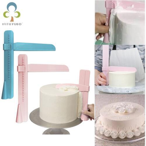 Adjustable Scraper Edge Fondant Spatulas Cake Edge Smoother Scraper Cream Decorating DIY Bakeware Tableware Kitchen Tool ZXH