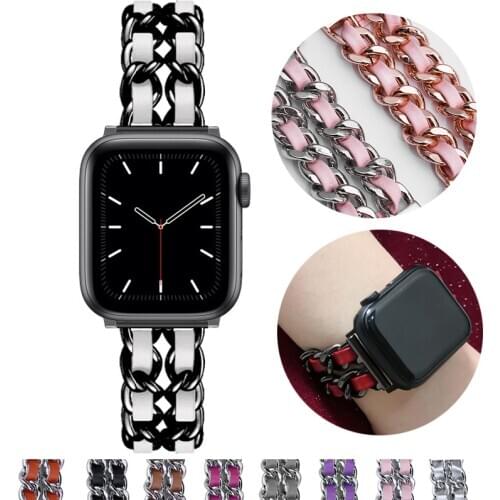 New Design Bands For Apple Watch Series 6 SE 5 4 3 2 1 Stainless Steel Bracelet Strap Loop For 38 40 42 44mm Wrist Correa