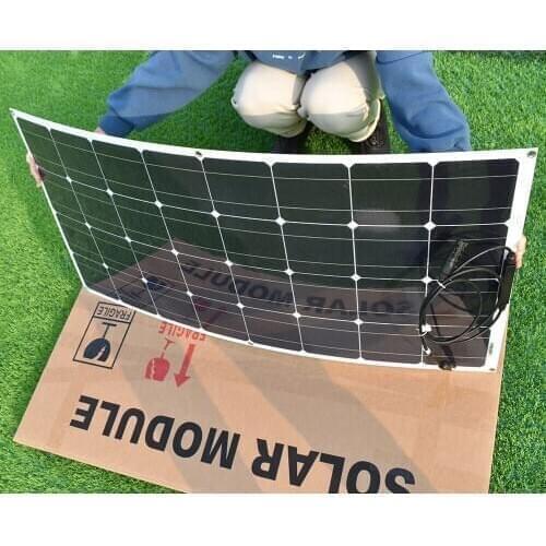 100W solar power system PTE material, household photovoltaic solar panels, household RV 12V battery charger