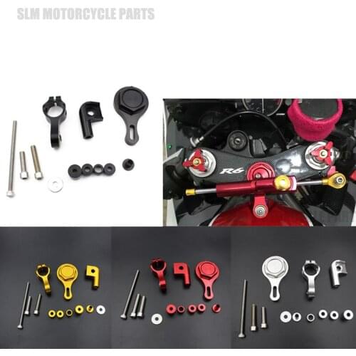Motorcycle CNC Damper Steering StabilizerLinear Reversed Safety Control with Bracket For YAMAHA YZF R6 2006-2016 R1 2009-2012