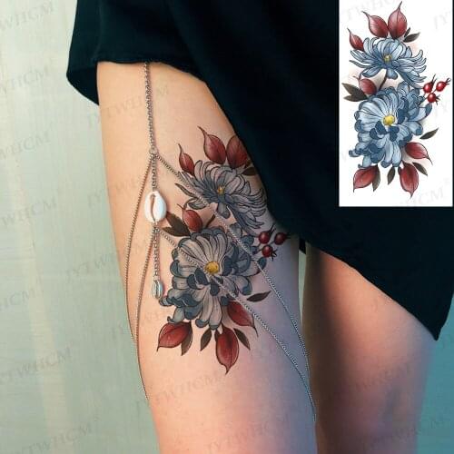 Legs Arm Sleeve Tattoo Waterproof Cheap Temporary Tattoo Edges Animal Baby Stickers Japanese Body Art Half Arm Fake Tattoo Women