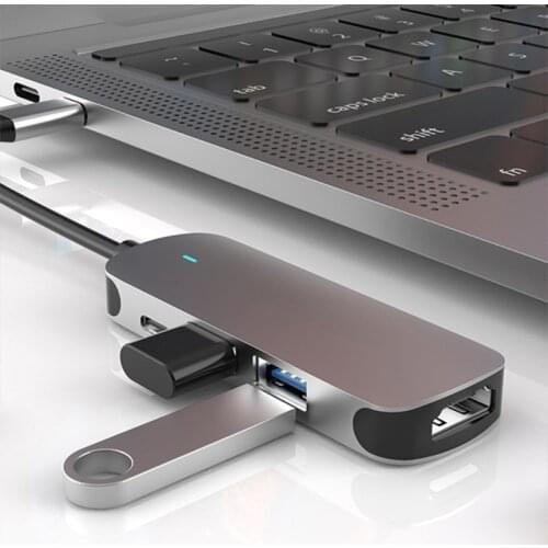 USB C Hub 4 in 1 USB2.0 3.0 Type C to HDMI-compatiblle Adapter Dock Multiport USB C USB 3.0 Type C for Phone MacBook