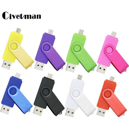 Civentman USB Flash Drive OTG 2.0 Pen Drive 128GB CLE USB флэш-накопител USB Stick 64GB 32GB 16GB 8GB 4GB Pen Drive for phone
