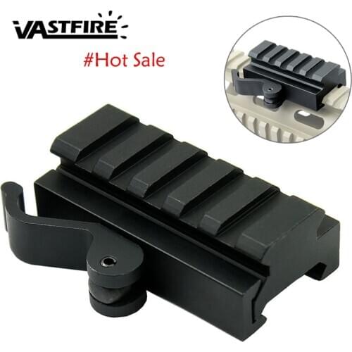 VASTFIRE 3 Slot 5 Slot Quick Release Detach QR QD 1/2" INCH Mini Riser Block Mount QD Cam Lever For 20MM Picatinny Rail+Wrench