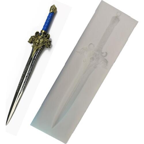 WOW King Storm Sword Silicone Mold for Fondant Cake Decor Cupcakes, Sugarcraft, Cookies, Candies, Cards and Clay Bakeware Tools