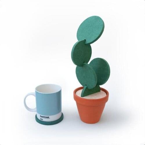 Funny Cactus Coasters EVA Cup Mat Bar Home Mug Pad For Hot Drink Coffee Milk Tea Mug Cup Accessories Decoration